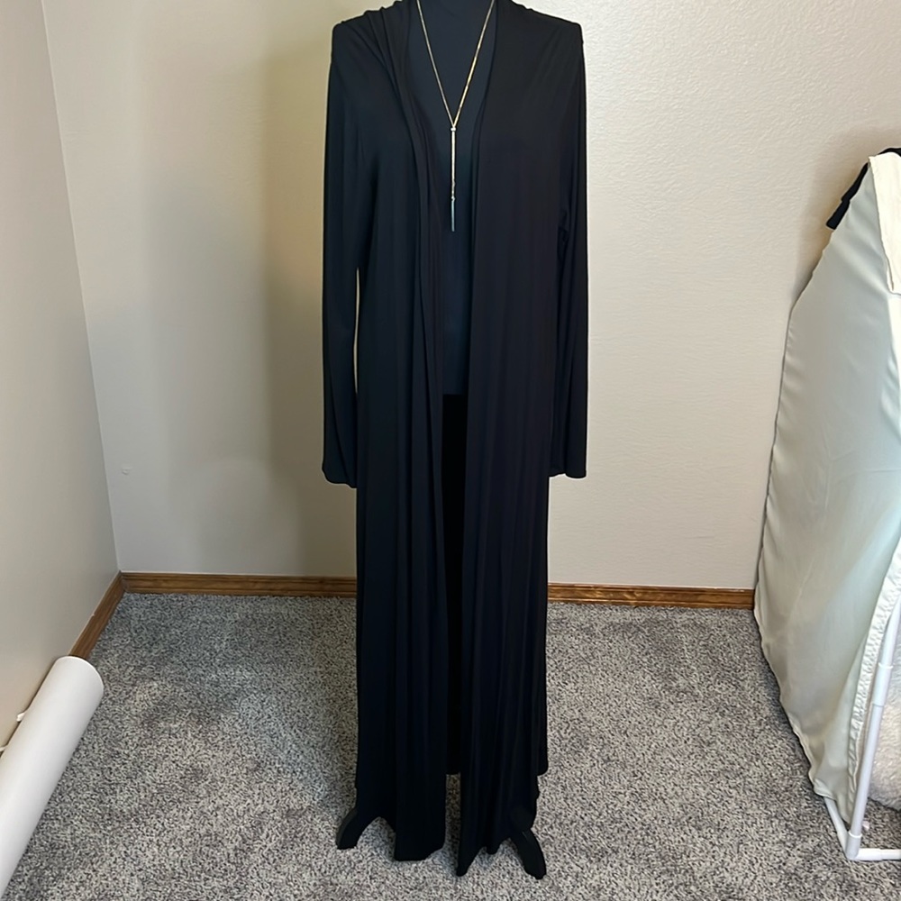 Long black super soft cover up